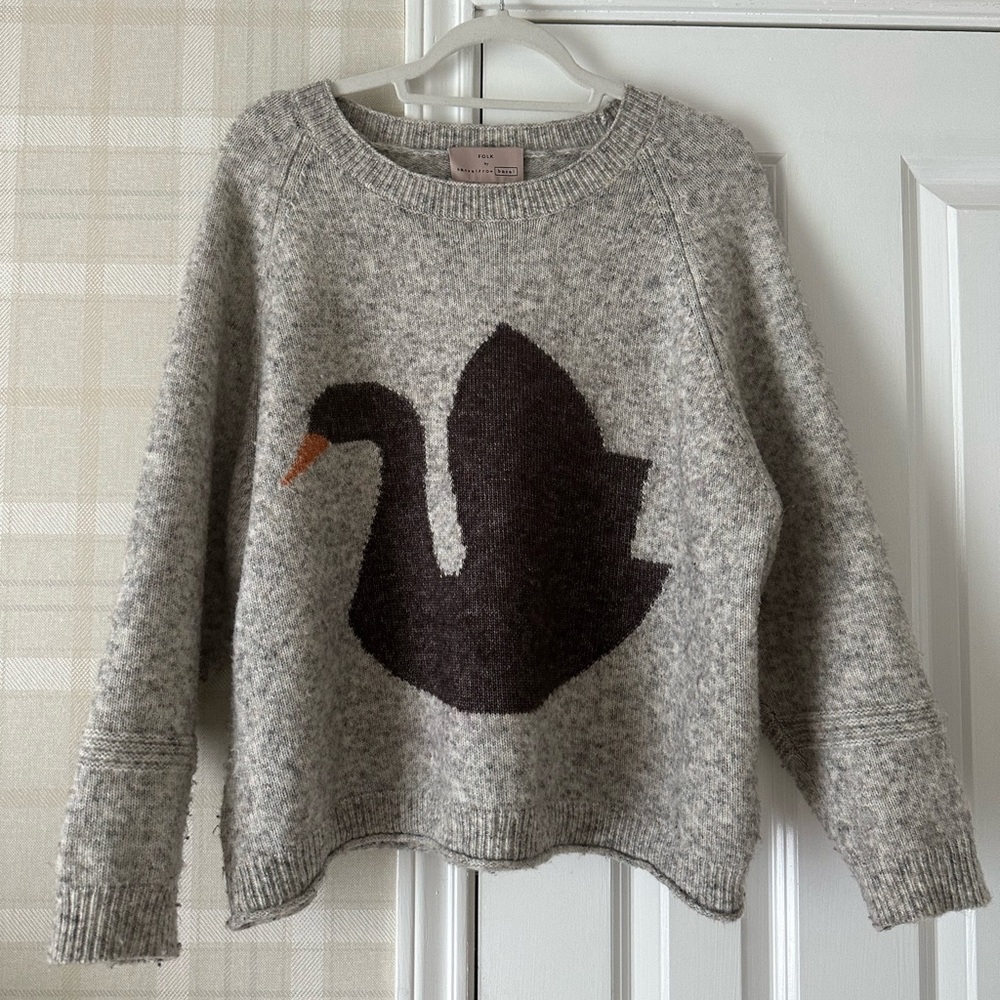 Anthropologie Folk Swan Sweater